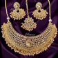 Statement Temple Jewellery With Mangtika And Earrings