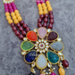 Navratan Stone With Beaded Necklace