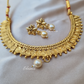 Coin Choker Temple Jewellery With Earrings