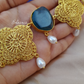 Blue Stone Gold Plated Necklace