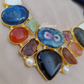 Druzy Stones and Mother of Pearl Necklace