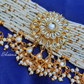 White and Golden Combination Statement Choker Necklace