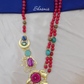 Pink Color Druzy Long Necklace 