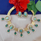 Amazing Neck Choker With Pearls And Stone With Craved Design