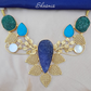 Blue Shade Druzy Statement Necklace 