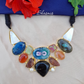 Druzy Stones and Mother of Pearl Necklace 