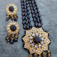 Carved Stone Kundan Long Necklace With Earrings