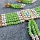 Amazing Mint Green Color Simple Neck Choker With Earrings
