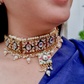 Kundan Choker With Back Side Meenakari Design