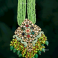 Mint Green Necklace With Kundan Beads