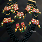 Green Color Layer Necklace With Kundan Stone And Pearls