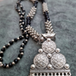 Mangalsutra Black and Silver Beads With Silver Pendant