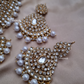 Heavy Kundan Bridal Necklace With Mangtika And Earring Set