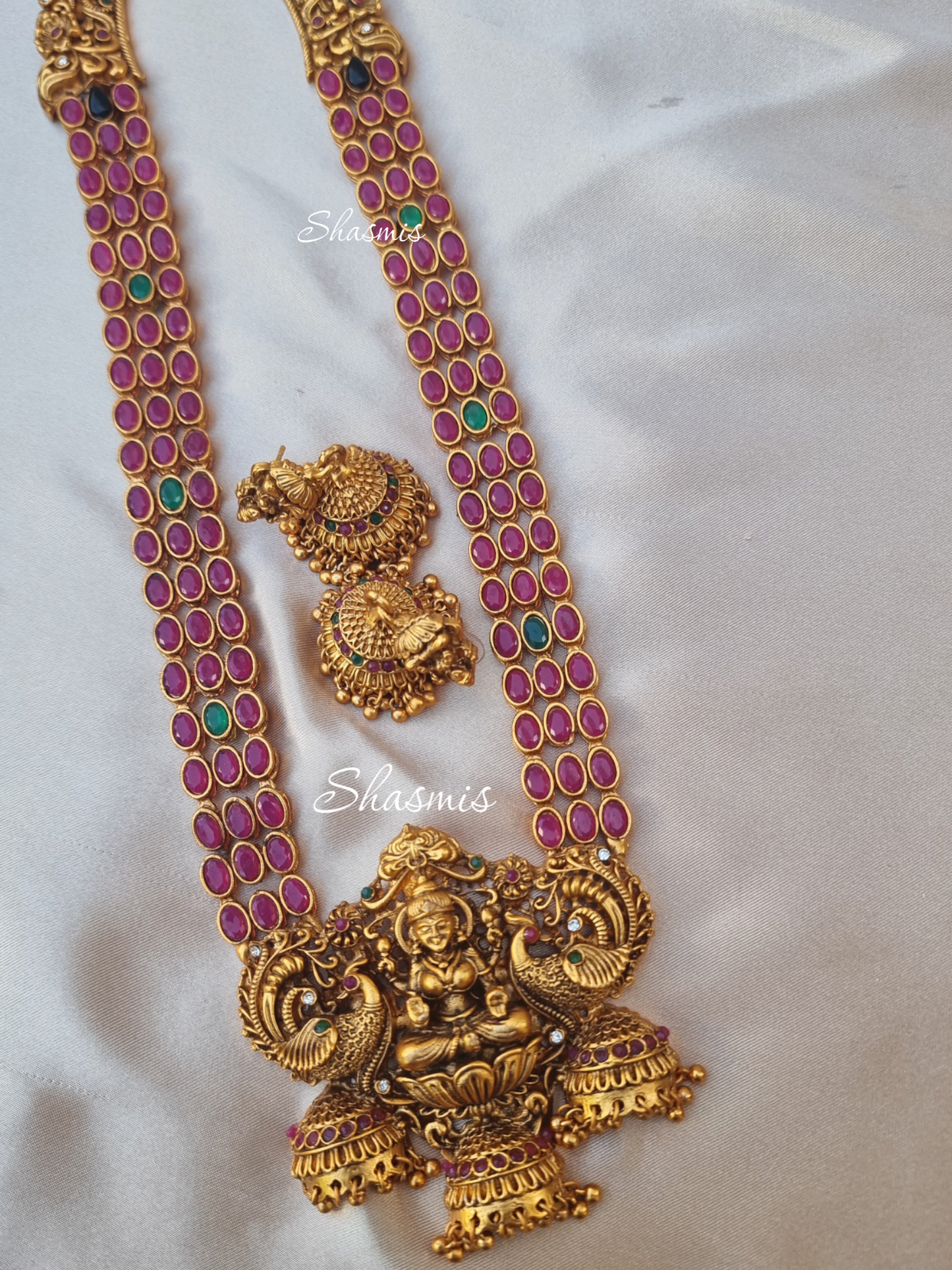 Goddess Long Temple Necklace With Earrings