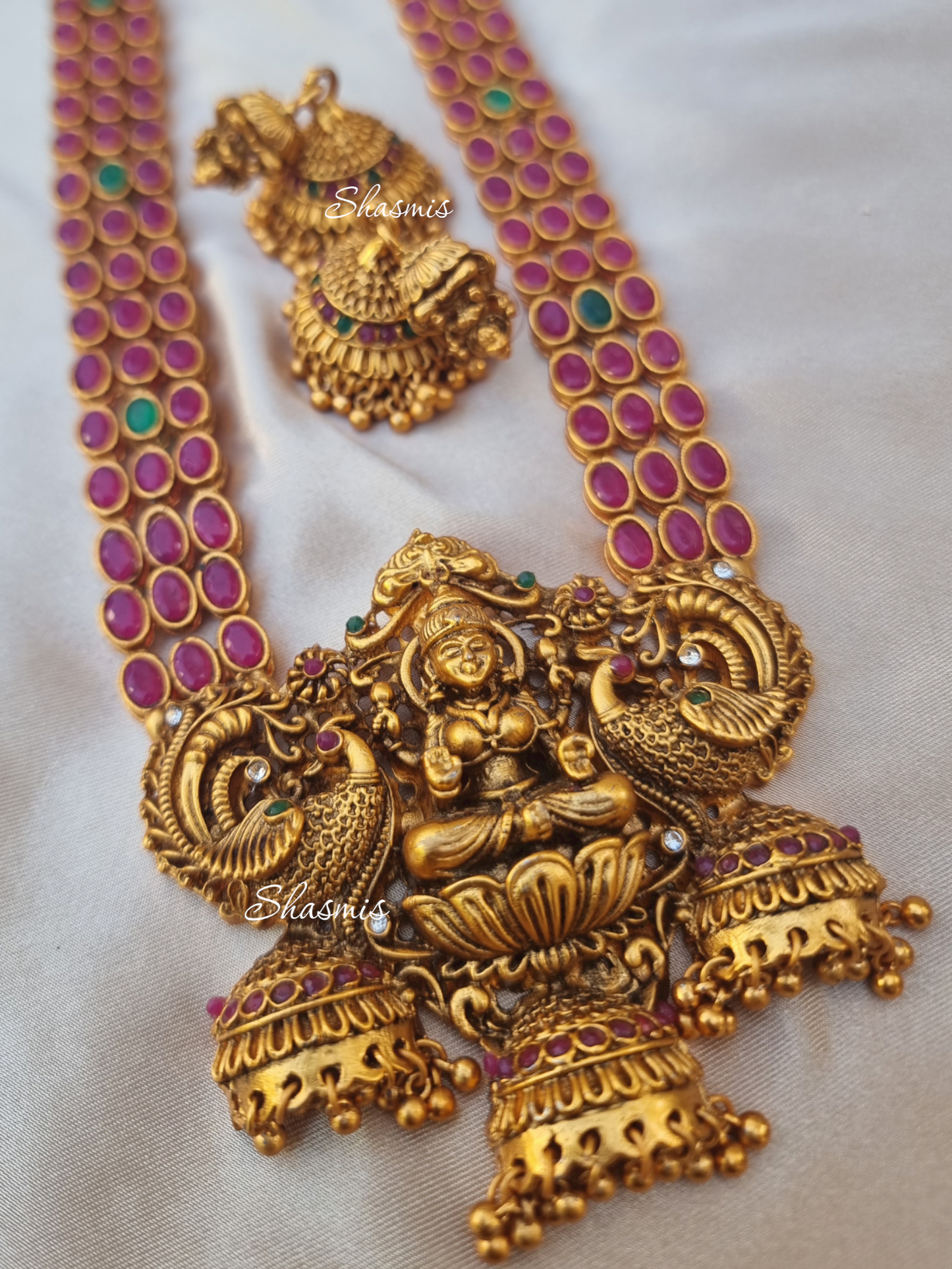 Goddess Long Temple Necklace With Earrings