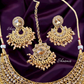 Statement Temple Jewellery With Mangtika And Earrings
