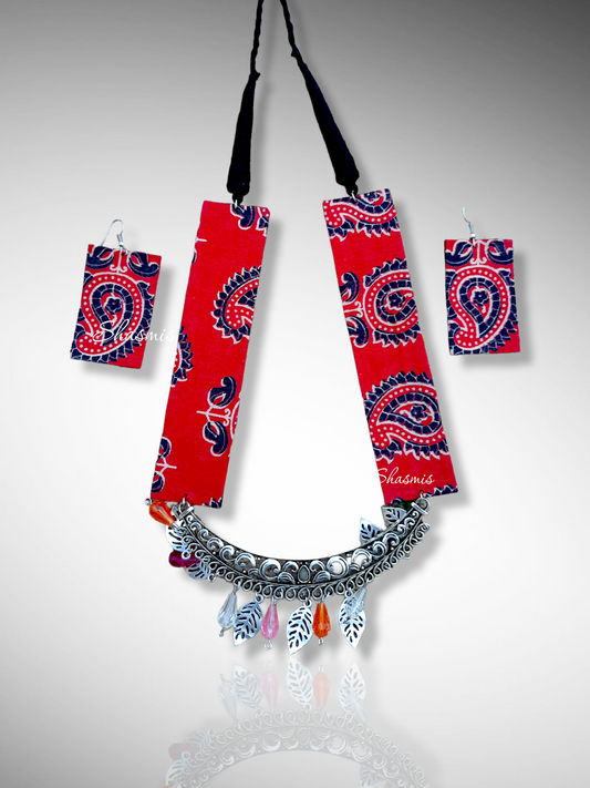 Fabric Jewellery With Charms On Drop