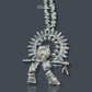 Krishna hands With Basuri And Peacock Design Oxidised Necklace