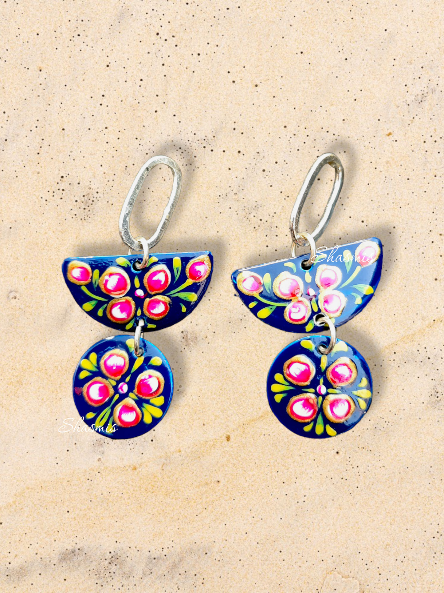 Hand Painted Drop Earrings