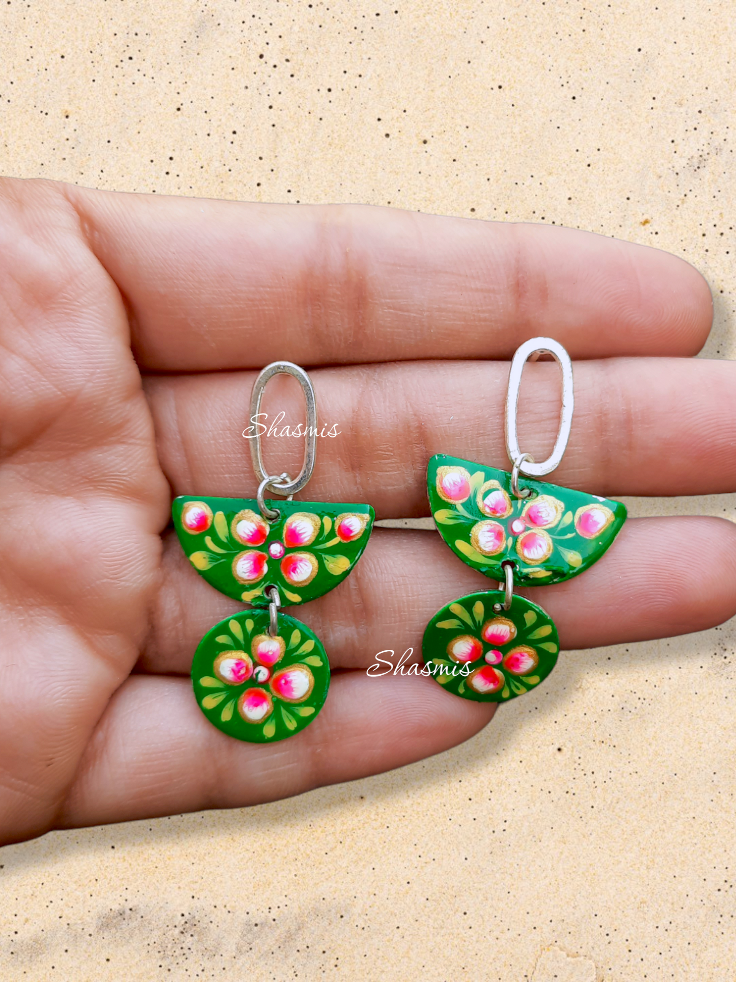 Hand Painted Drop Earrings