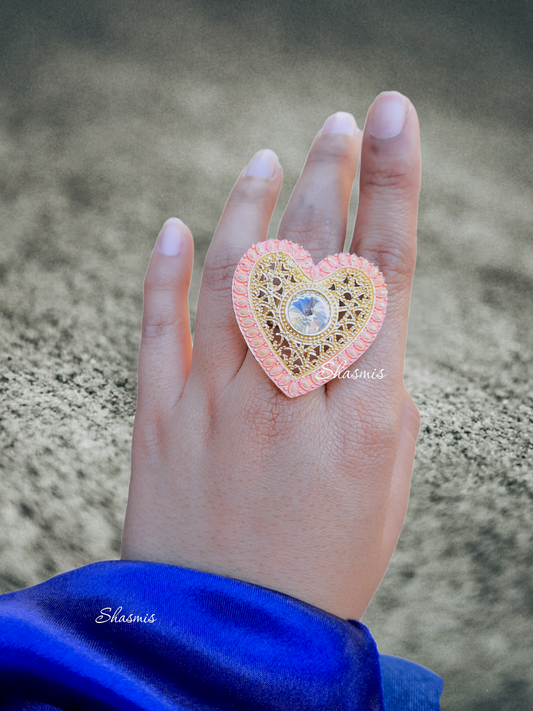 Heart Shape Centre Stone Ring