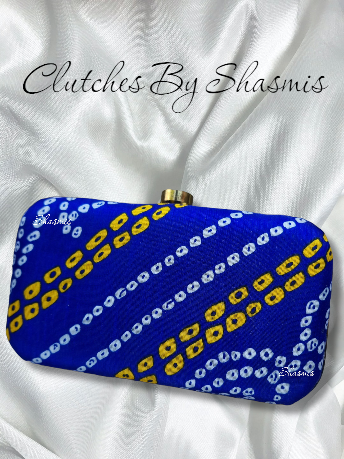 Blue Color Patola Silk Designer Clutcher