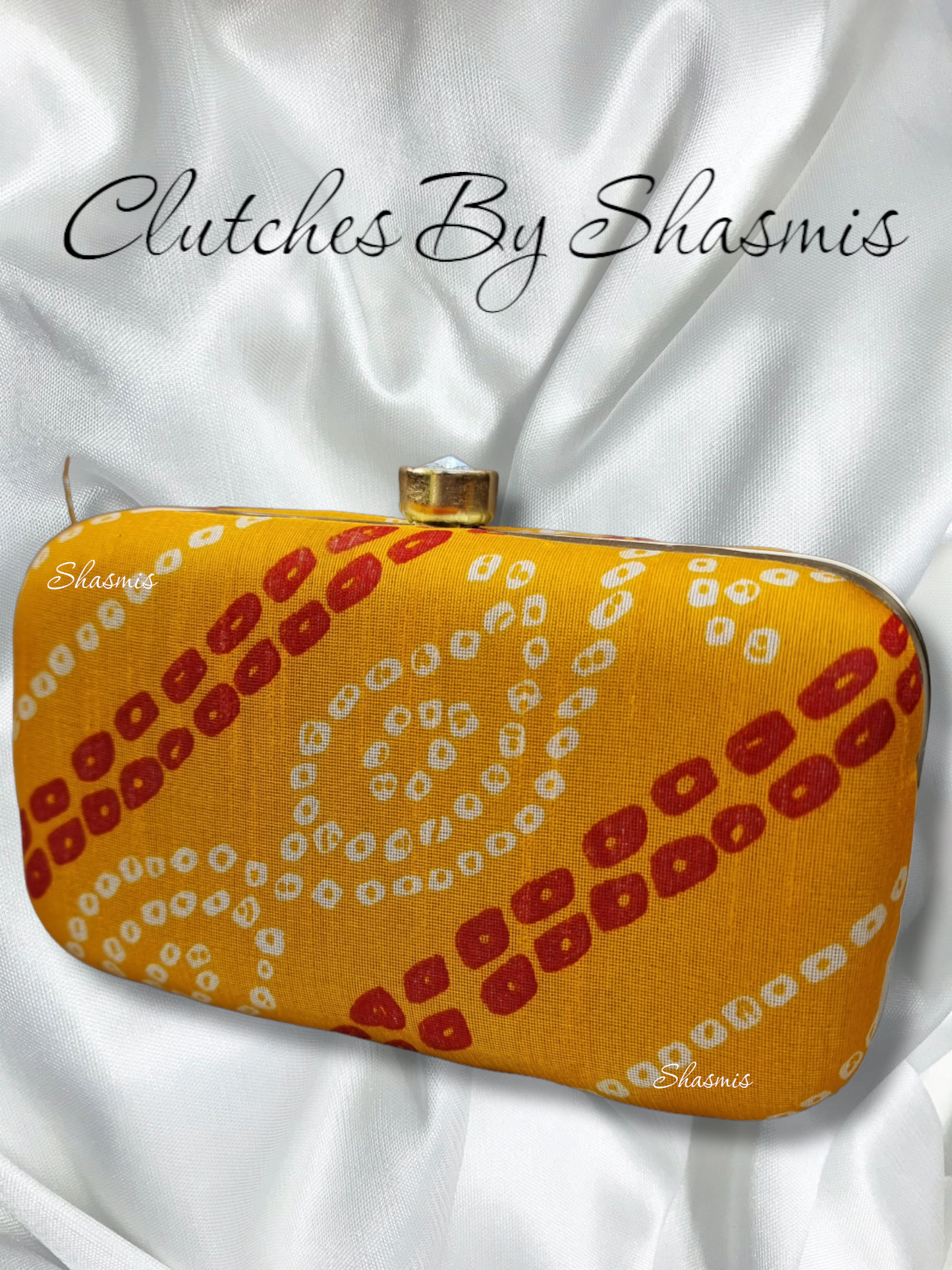 Patola Print Designer Yellow Color Clutcher