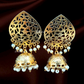 Golden Plated Tear Drop Design Necklace With Earrings and Mangtika