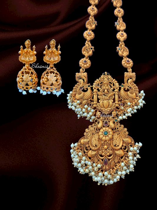 Ma Goddess Long Temple Necklace With Earrings