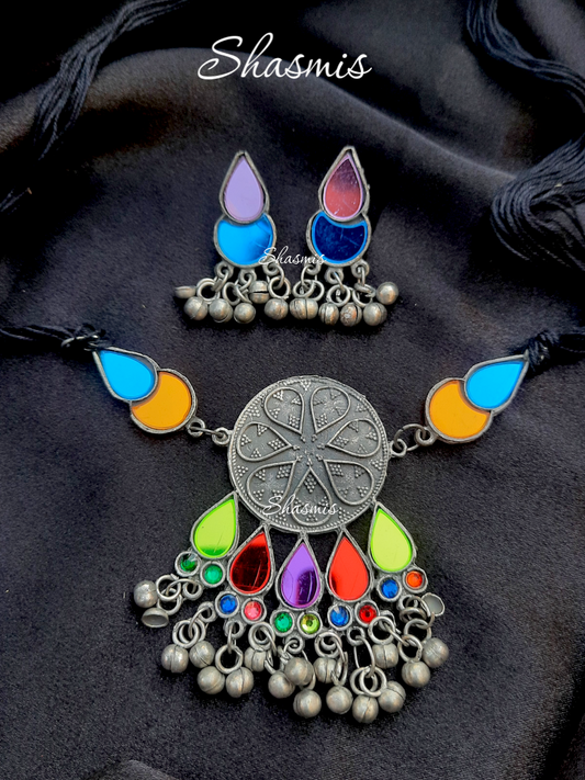 Afghani Multicolor Sequence Choker 