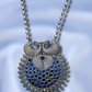 Blue Color Stone Oxidised Necklace 