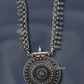 Long Oxidised Design Silver Necklace 