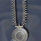 Small Pendent Long Silver Oxidised Necklace