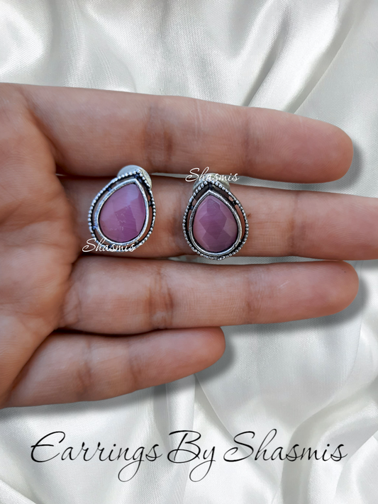 Baby Pink Stone Small Stud Earrings