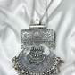 Long Pendent Silver Oxidised Necklace