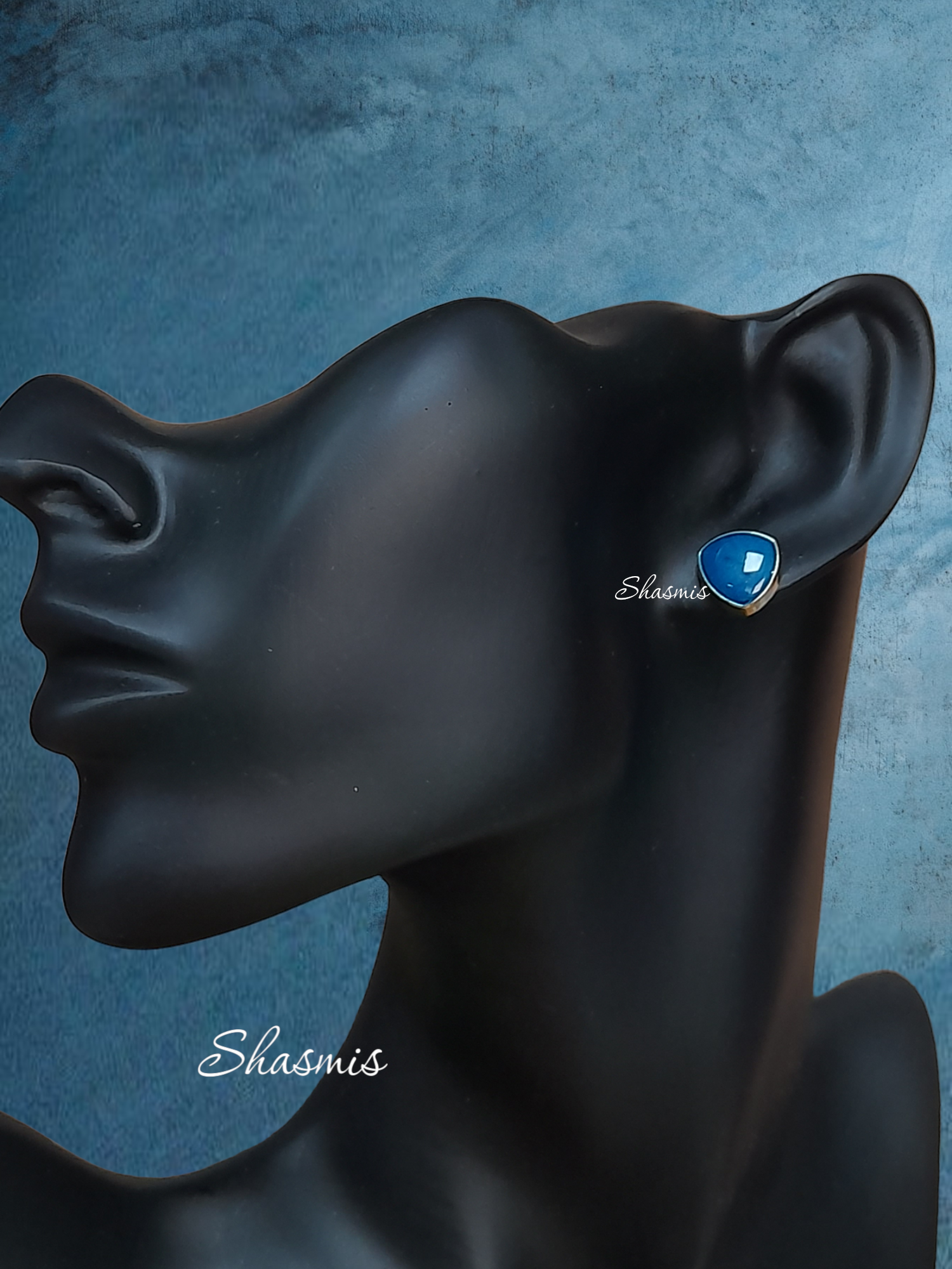Blue Color Stud Earrings