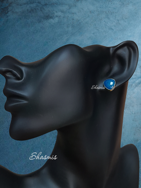Blue Color Stud Earrings