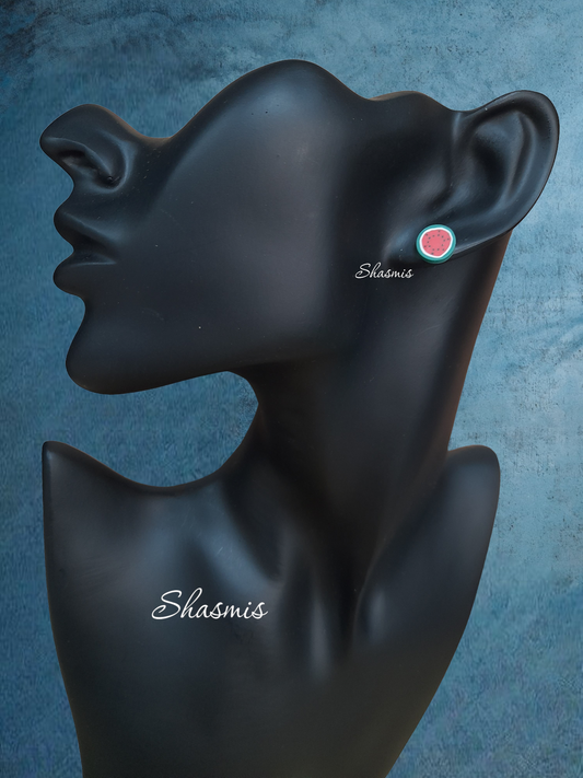 Watermenlon Design Stud Earrings