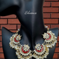 Red and White Color Kundan Pearl Necklace 