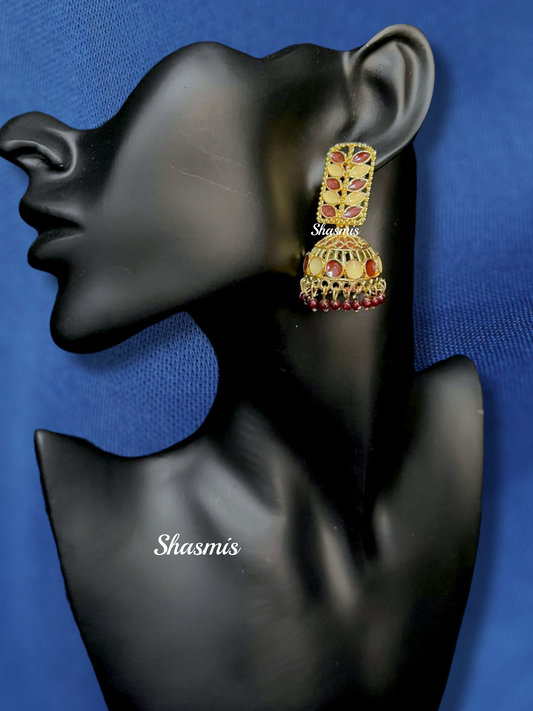 Brown Jhumka Earrings