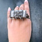 Silver Oxidised Ghungroo Box Ring
