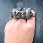 Silver Oxidised Ghungroo Box Ring