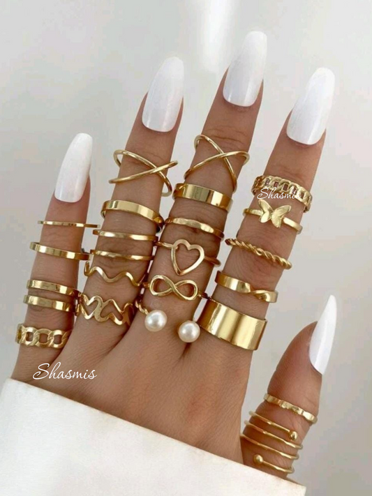 Joint Stackable Knuckle Ring Set for Women