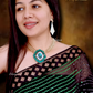 Emerald Stone Necklace With Golden Plating Chain