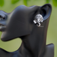 Ganesha Design Silver Oxidised Earrings