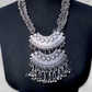 Ghungroo Long Drop German Silver Necklace