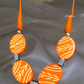 Orange Color Design Long Necklace