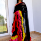 Ruffle Multi Color Georgette Saree