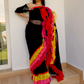 Ruffle Multi Color Georgette Saree