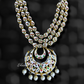 Kundan Necklace, Back Side Meenakari With Earrings And Mangtika